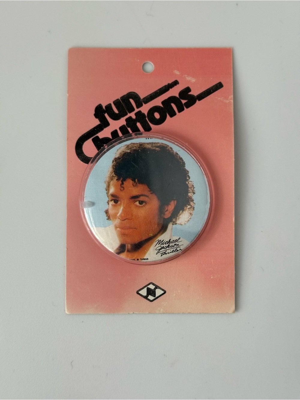 Vintage Michael Jackson Thriller Era Album Cover Pin - New